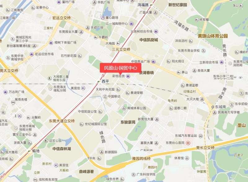 民盈山国贸中心交通图 