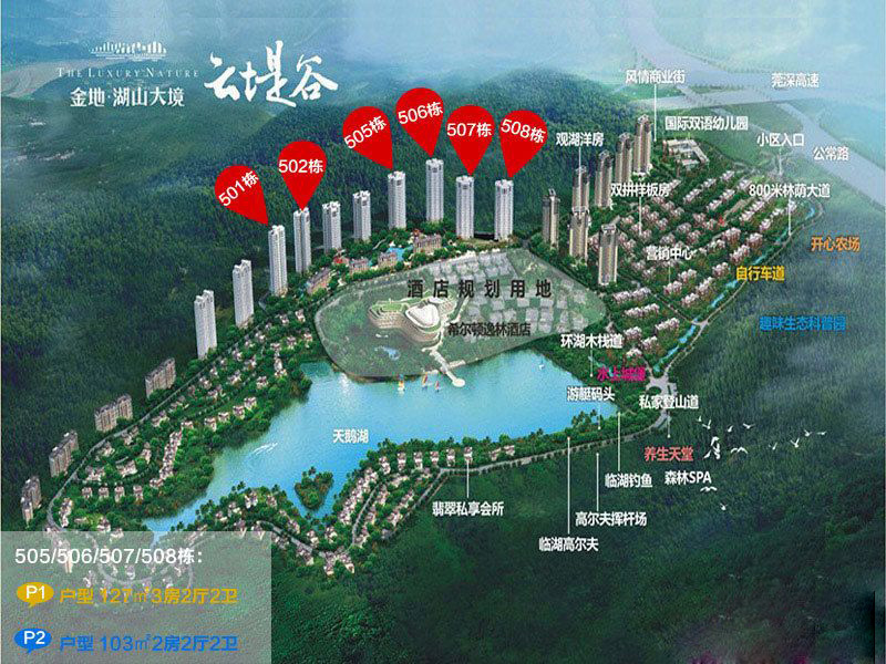 金地湖山大境效果图 