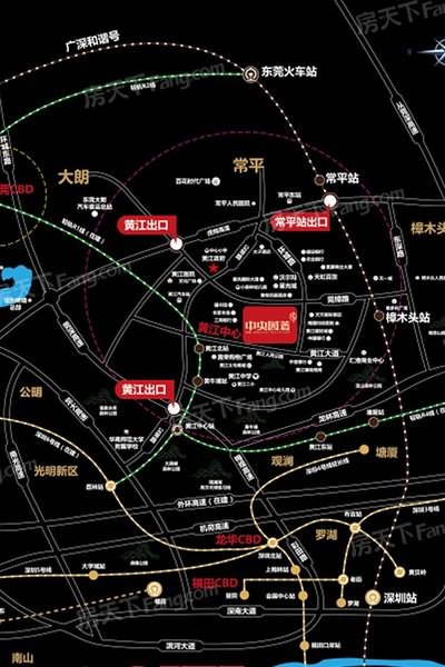 和昌众筑中央园著交通图 